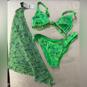 L.A. Hearts 3 Piece Bikini Set